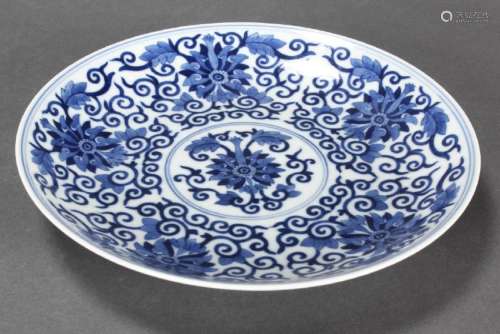 Good Chinese Blue and White Porcelain Dish,