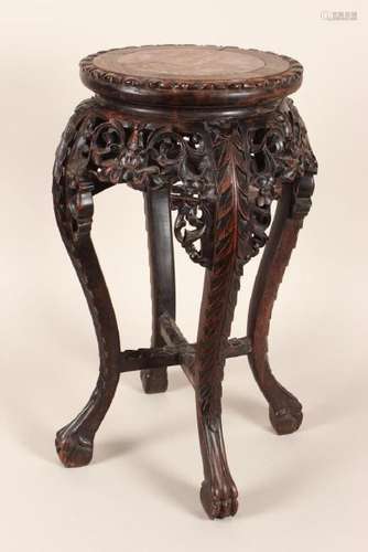 Chinese Marble Top Occasional Table,