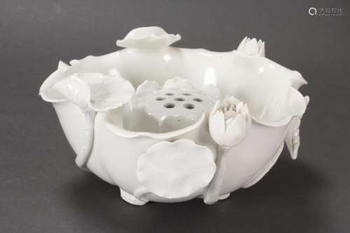 Chinese Blanc de Chine Lotus Float Bowl,