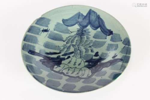 Chinese Blue and White Porcelain Plate,