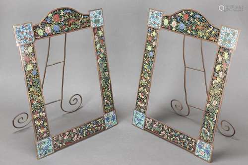 Exquisite Pair of Cloisonné Frames,