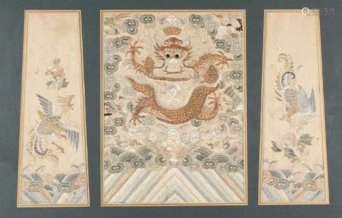 Chinese Imperial Embroidered Silk Panel,