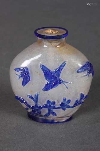 Chinese Cameo Glass Snuff Bottle,