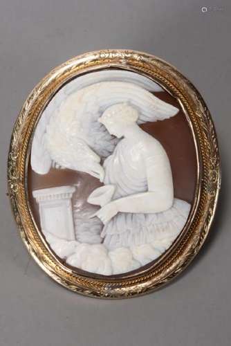 Victorian Cameo and Gold Brooch,