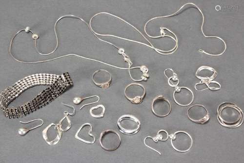 Bag of Assorted Silver Jewellery,