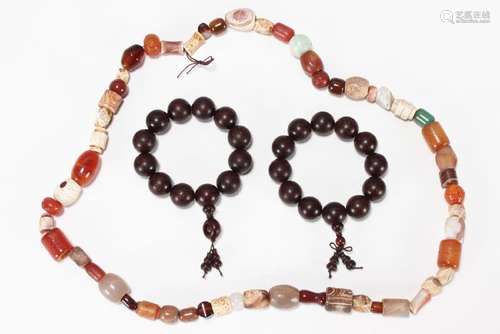 Chinese Hardstone Necklace,