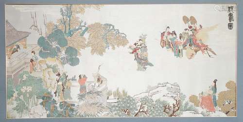 Large Chinese Embroidered Textile,