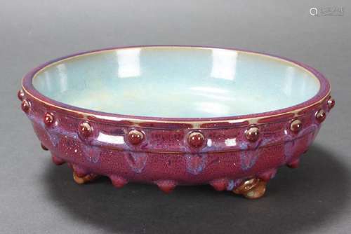 Chinese Jun Glaze Lotus Bowl,