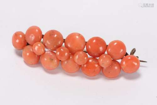 Ladies Coral Bar Brooch,