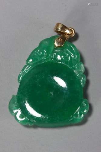 Chinese Jade and Gold Pendant,