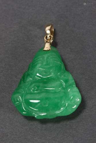 Chinese Jade and Gold Pendant,