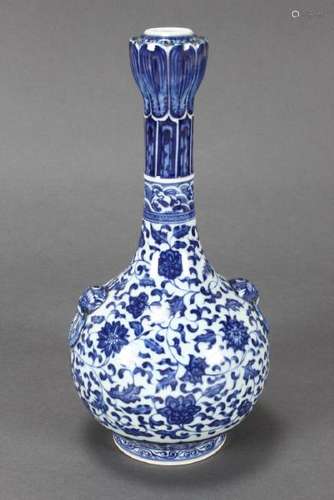 Chinese Blue and White Porcelain Bottle Vase,