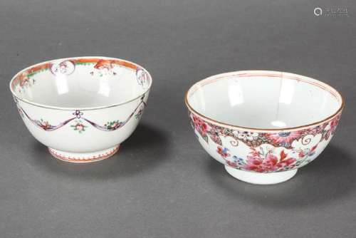 Two Chinese Qing Export Ware Porcelain Bowls,