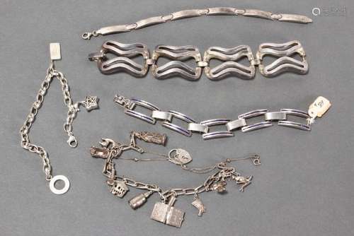 Five Silver Bracelets,