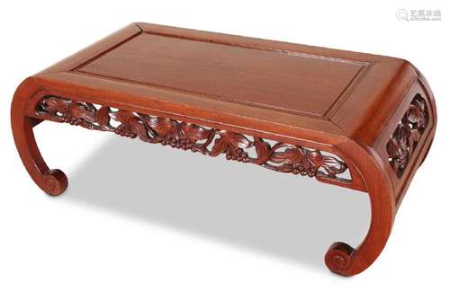 Chinese Hardwood Opium Bench,