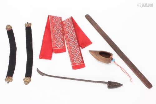 Group of Five Chinese Bound Foot Items,