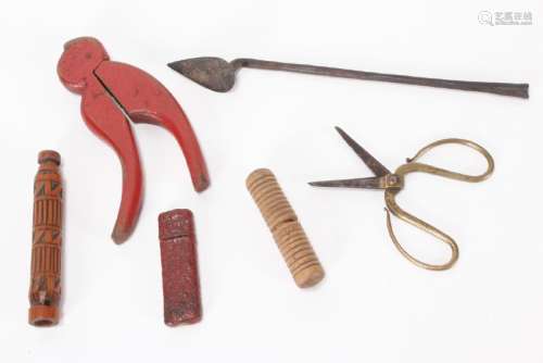 Group of Six Chinese Embroidery Tools,