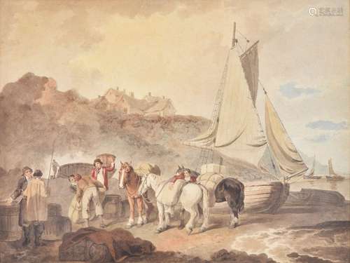 Francis Wheatley (British 1747-1801)Unloading the catch