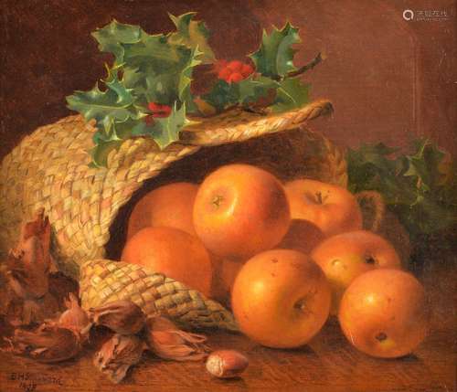 Eloise Harriet Stannard (British b. circa 1829-1915)Still life of apples