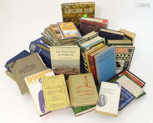 Books: A quantity of books on the subject of military