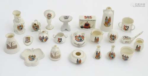 A quantity of local interest crested ware of various