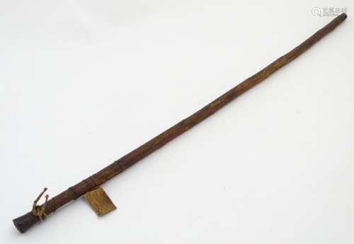 A Boer War walking stick formerly belonging to David