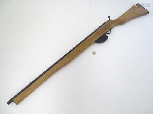 WWII practice Rifle :a scratch built wooden Toy/Home