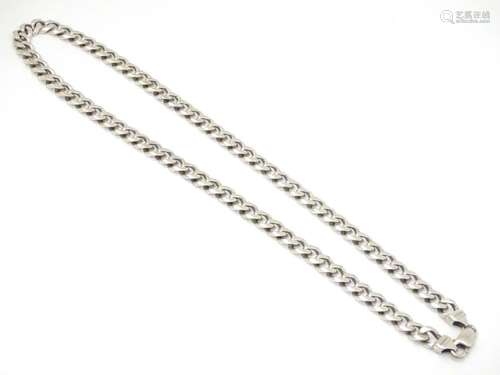 A silver chain necklace approx 20'' long (56g)