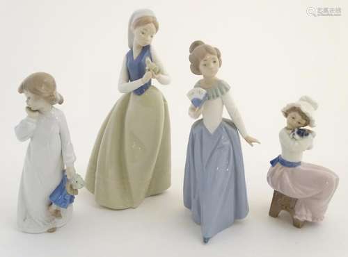 Four Nao (by Lladro) figures, comprising 'My Rag Doll'