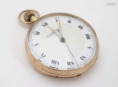 9 ct Gold Pocketwatch: a top wind pocket watch with