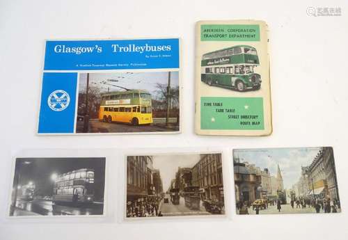 Scottish transport ephemera, to include: an Aberdeen