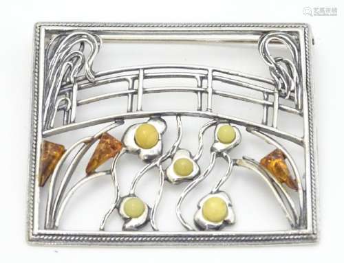 A silver brooch inspired by the work of Claude Monet