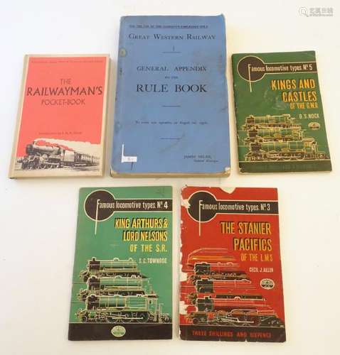 Books: Five books on the subject of railways,