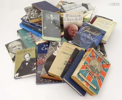 Books: A quantity of books relating to Winston