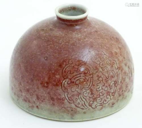 A Chinese sang-de-boeuf pot/taibai zun formed as a