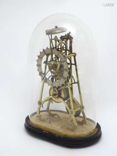 Skeleton clock : An eight day fusee passing strike