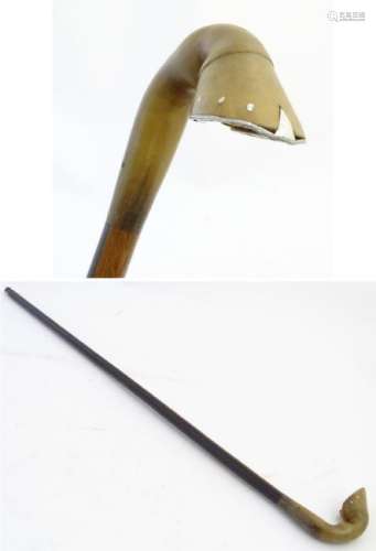 Walking Stick : a horseshoe walking stick, the handle