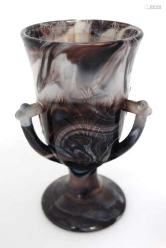 Glass : a North Country (Davidson) pedestal cup with