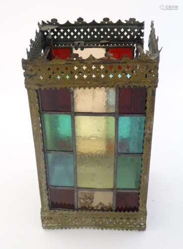 Hall light  : a circa 1900 stained and leaded glass