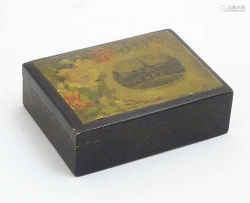 Mauchline : A wooden box with image Kirkleatham