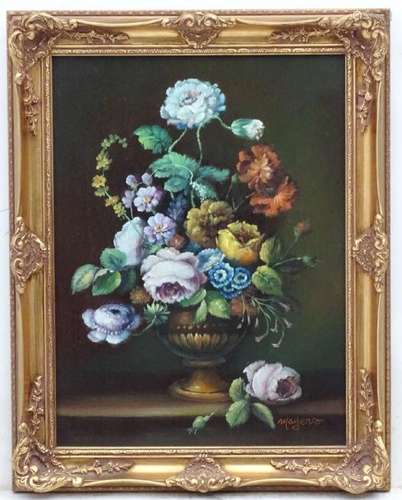 Mayers, late XX, Oil on artist's board, Still life of