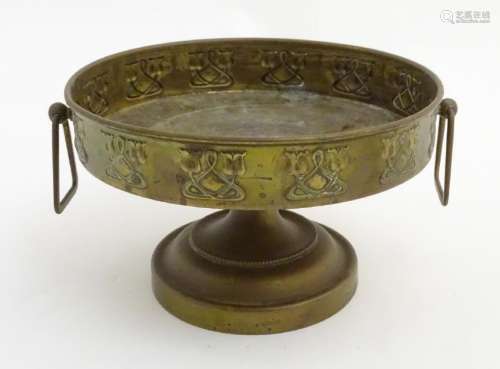 Arts and Crafts : a brass over copper tazza / comport