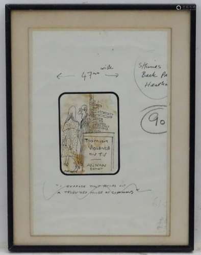 Michael Heath (1935), Original pen and ink with wash,