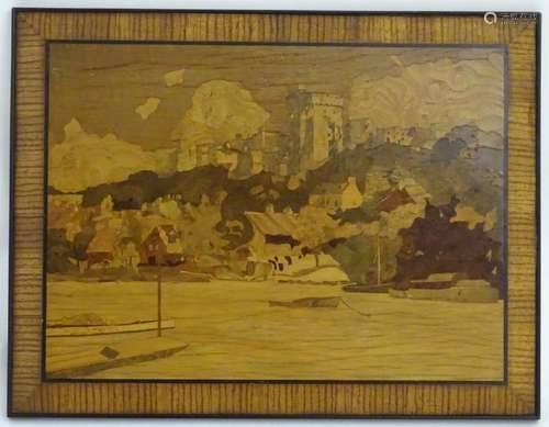 XX, Rowley style marquetry picture, A wooden inlaid