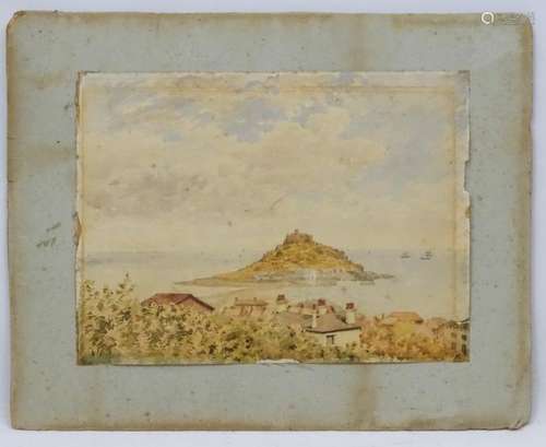 FM c. 1910 Cornish School, Pencil and watercolour, View