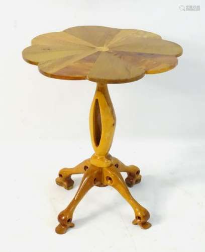 Bespoke Organic Design Furniture : A yew wood hexagonal