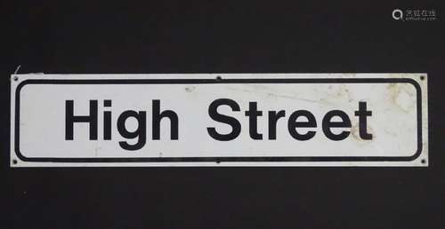 Stony Stratford, Bucks, Old Street Sign: an aluminium