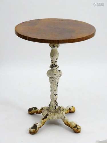 Pub table : a Victorian cast iron pedestal table, the