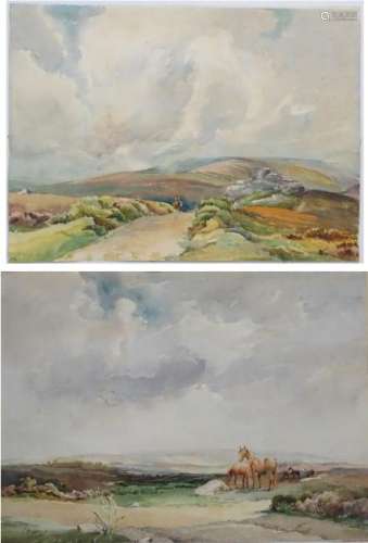 E A Lloyd, XIX-XX,  Watercolour (2 sided), Dartmoor