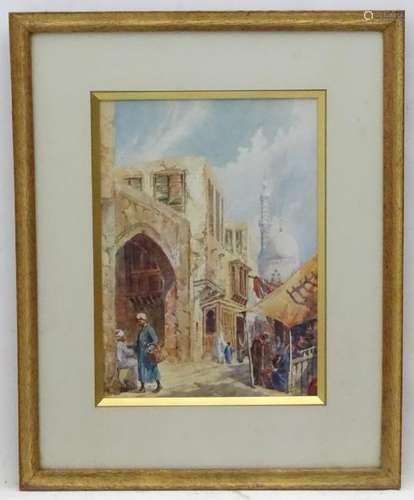 Indistinctly signed Arab School, Watercolour, An Arab